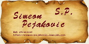 Simeon Pejaković vizit kartica
